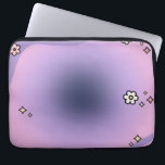 Retro Gradient And Rainbow Purple Lavender Laptop Sleeve<br><div class="desc">Gradient,  Rainbow And Flowers Collage - Retro 70s 60s - Lilac / Purple / Lavender Gradient.</div>