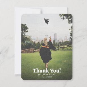 Retro Graduate Thank You Photo Invitation