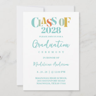 Retro Graduation Ceremony  Invitation