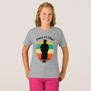 Retro Graduation Graduate Cap & Gown Woman Girl