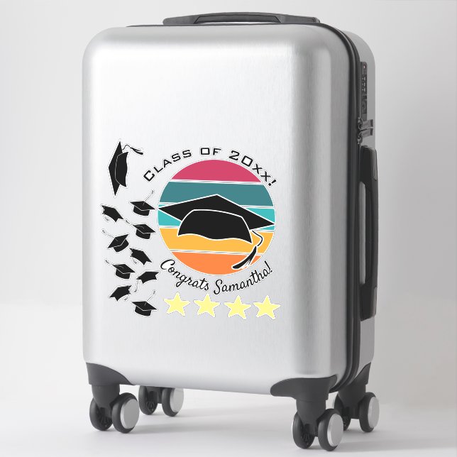 Retro Graduation Graduate Cap Mortarboard (Suitcase)