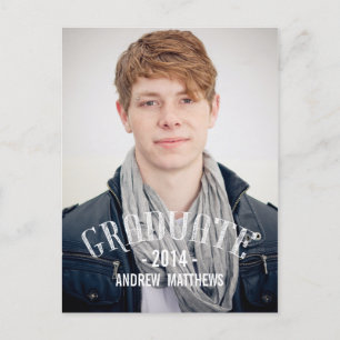 Retro   Graduation Party Invitation Postcard