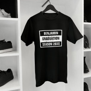 retro Graduation Season 20XX black T-Shirt
