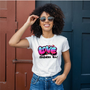 Retro Graffiti Love Conquers All T-Shirt