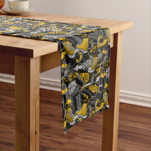 Retro Graffiti Urban Street Pattern Medium Table Runner