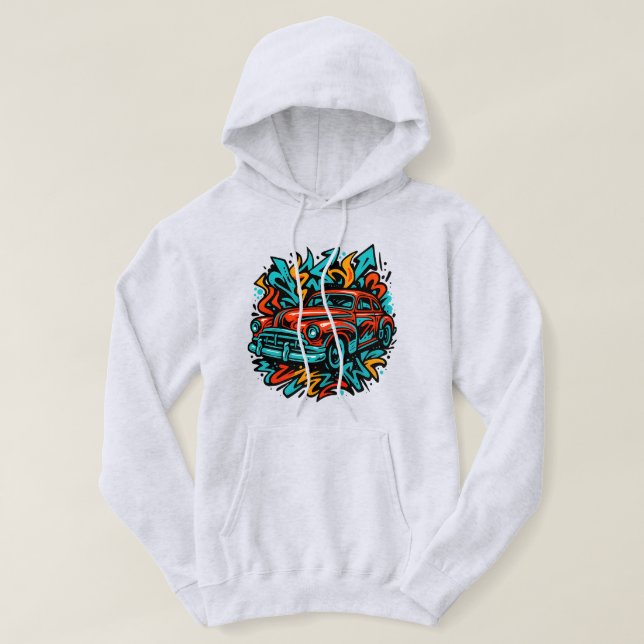 Retro Graffiti Vibes Hoodie (Design Front)
