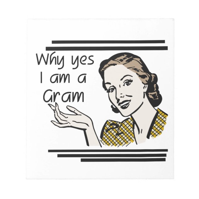 Retro Gram Gifts Notepad (Front)