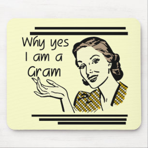 Retro Gram Tshirts and Gifts Mouse Pad