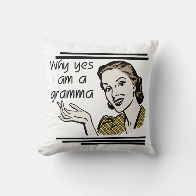 Retro Gramma Gifts Cushion (Front)