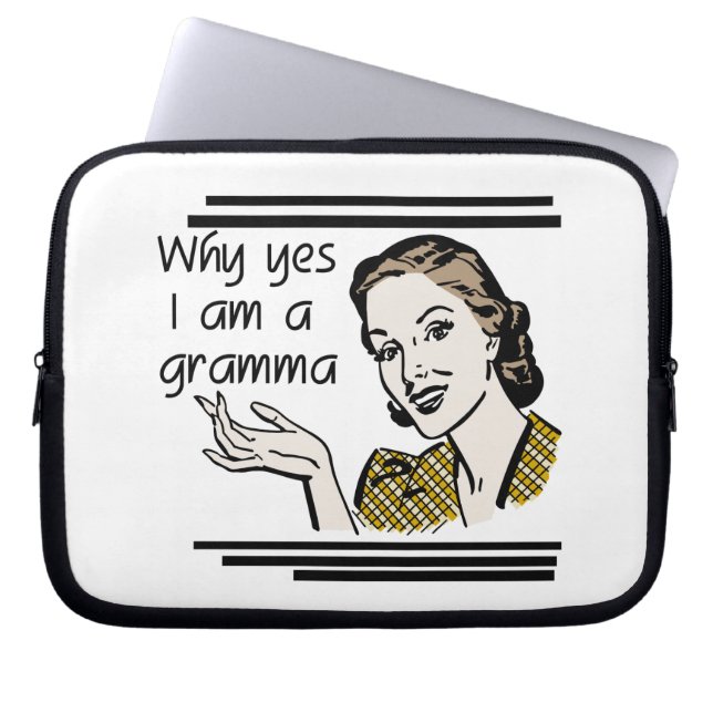 Retro Gramma Gifts Laptop Sleeve (Front)