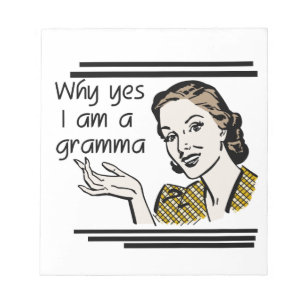 Retro Gramma Gifts Notepad