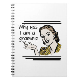 Retro Gramma Gifts Spiral Notebook