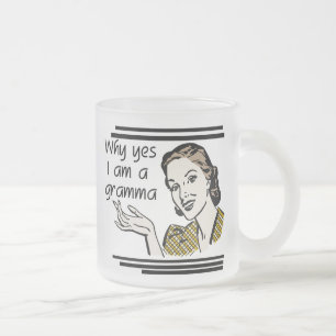 Retro Gramma T-shirts and Gifts Frosted Glass Coffee Mug