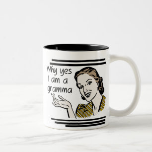Retro Gramma T-shirts and Gifts Two-Tone Coffee Mug