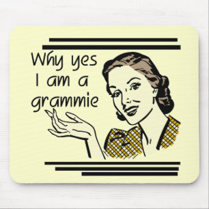 Retro Grammie T-shirts and Gifts Mouse Pad
