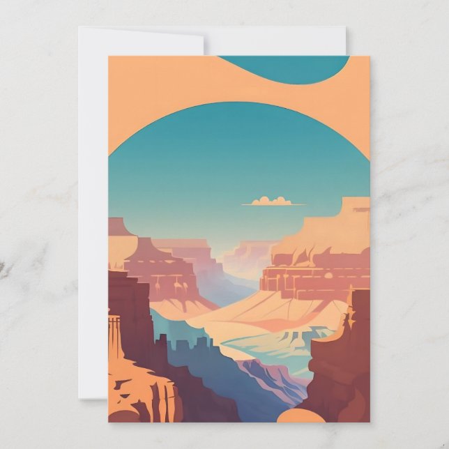 Retro - Grand Canyon Invitation (Front)