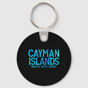 Retro Grand Cayman Islands Bwi Colourful Text Mens Key Ring