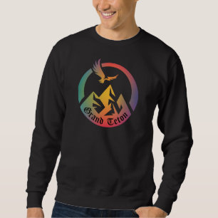 Retro Grand Teton Hike Sunset T-Shirt Sweatshirt