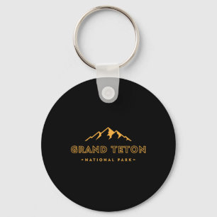 Retro Grand Teton National Park Wyoming Est 1929 H Key Ring