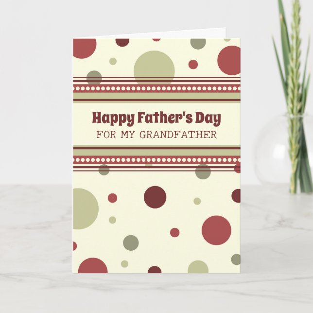 Retro Grandfather Happy Father's Day Card (Front)