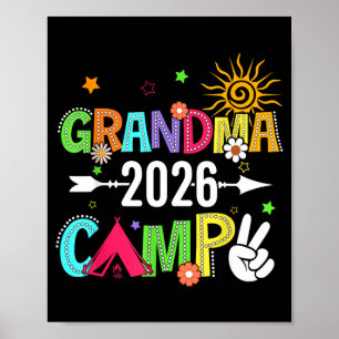 Retro Grandma Camp 2026 Grandma Nana Summer Poster