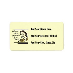 Retro Grandma T-shirts and Gifts Label