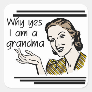 Retro Grandma T-shirts and Gifts Square Sticker