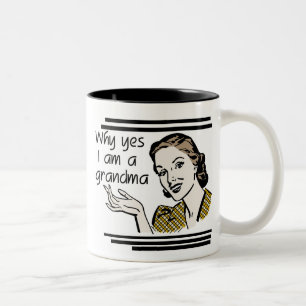 Retro Grandma T-shirts and Gifts Two-Tone Coffee Mug