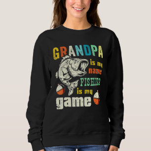 Retro Grandpa Bass Fisherman Bass Fishing Grandfat Sweatshirt