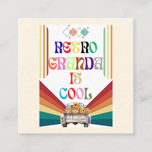 Retro Grandpa Is Cool Enclosure Card (Front)