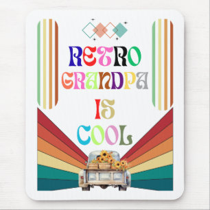 Retro Grandpa Is Cool Mouse Pad
