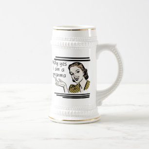 Retro Granma T-shirts and Gifts Beer Stein