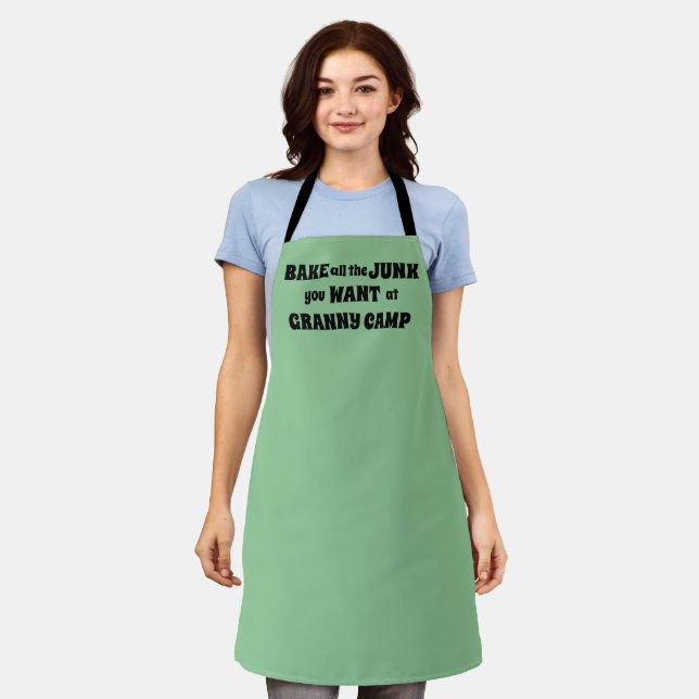 Retro Granny Camp Text Apron (Worn)
