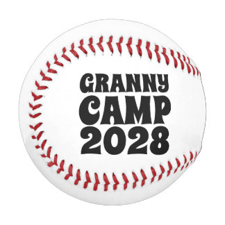 Retro Granny Camp Text Baseball