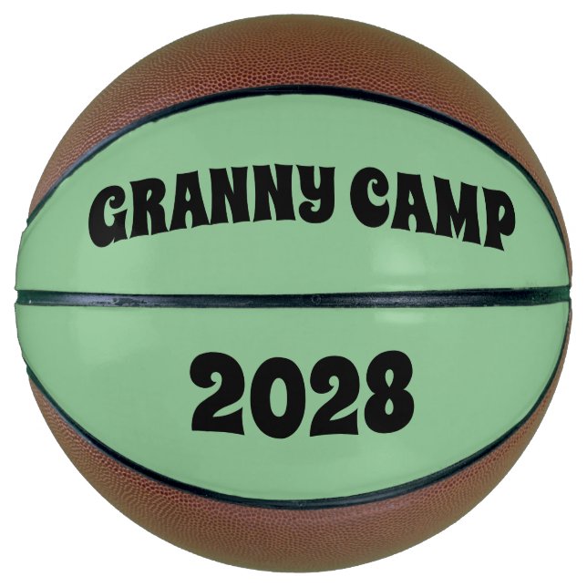 Retro Granny Camp Text Basketball (Front)