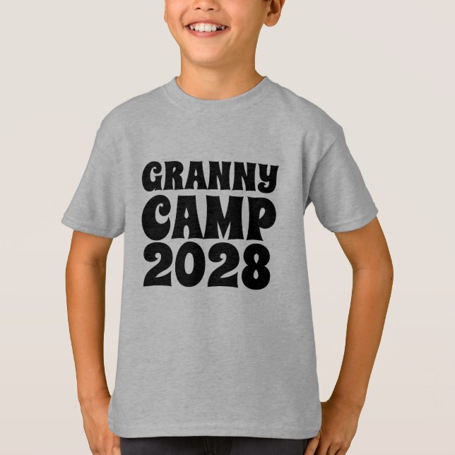 Retro Granny Camp Text Kids T-Shirt (Front)