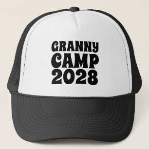 Retro Granny Camp Text Trucker Hat