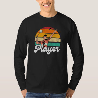 Retro Graphic Badminton Player Shuttlecock Player T-Shirt