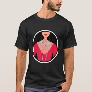 Retro Graphic Beadwork Beading Hand Stitching Artw T-Shirt