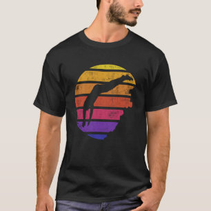 Retro Graphic Cliff Diver Cliff Diving Tombstoning T-Shirt
