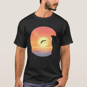 Retro Graphic Cliff Diver Cliff Diving Tombstoning T-Shirt