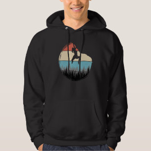 Retro Graphic Climbing Bouldering Rock Climber Mou Hoodie