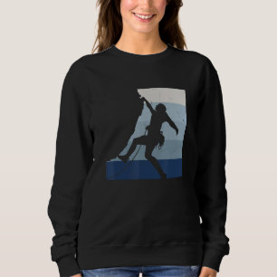 Retro Graphic Climbing Bouldering Rock Climber Mou Sweatshirt