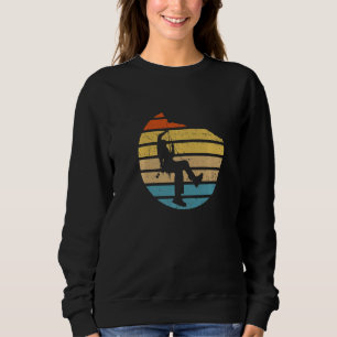 Retro Graphic Climbing Bouldering Rock Climber Mou Sweatshirt