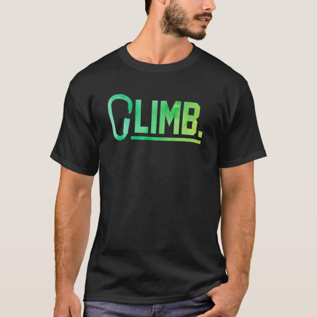 Retro Graphic Climbing Bouldering Rock Climber Mou T-Shirt (Front)