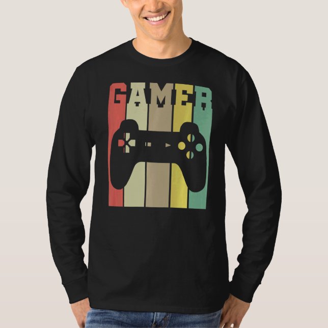 Retro Graphic Console Player Controller Video Game T-Shirt (Front)