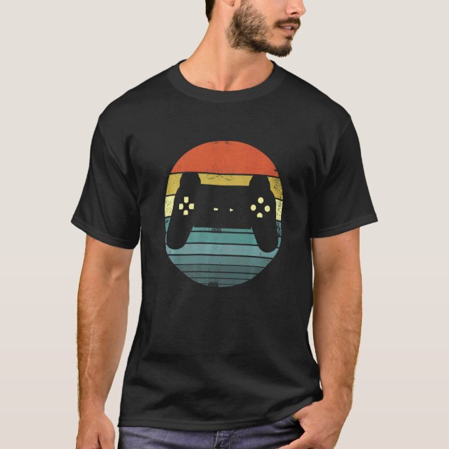 Retro Graphic Console Player Controller Video Game T-Shirt (Front)