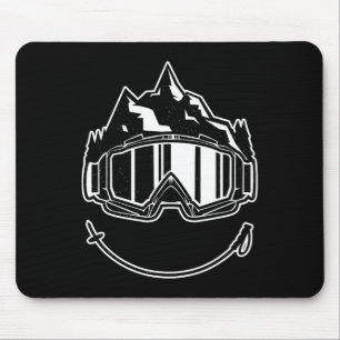 Retro Graphic Cross Country Skiing Winter Sports B Mouse Pad