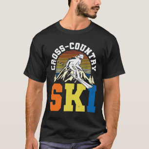 Retro Graphic Cross Country Skiing Winter Sports B T-Shirt
