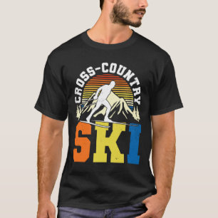 Retro Graphic Cross Country Skiing Winter Sports B T-Shirt